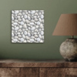 Steentjes - Grijs - Ovaal aluminium wit klein 46 -sfeer2
