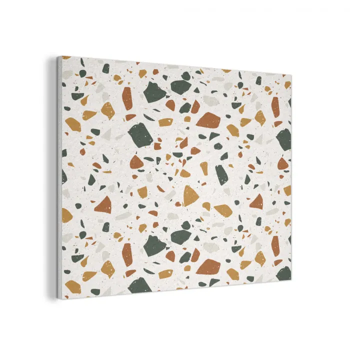 Terrazzo - Patroon - Wit - Terra PET vilt klein 837 -3d