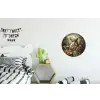 Uil - Vogels - Bloemen - Natuur Wandcirkel aluminium klein -kinderkamer