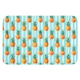 Ananas - Strepen - Groen Badmat klein 997 -3d