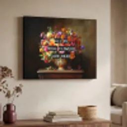 Kleur - Bloemen - Vintage - Bloemenvaas Textielframe - compleet frame klein -sfeer3