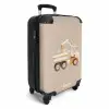 Gele kiepwagen in neutrale kleuren NBS - Handbagage koffer - Volwassenen Unisex middel -productfoto_3d
