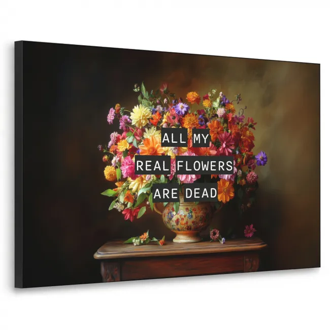 Art Frame - Farbe - Blumen - Vintage - Blumenvase