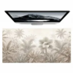 Jungle - Tropisch - Natuur -Vintage - Beige Muismat XXL klein -zzz3d