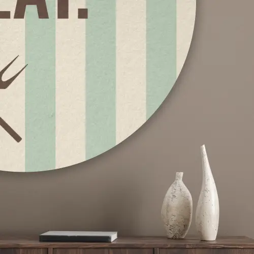 Quote - Strepen - Grill Akoestische PET Vilt - Rond klein -sfeer5_closeup