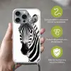Zebra - Close-up - Zwart - Strepen Hoesje iPhone 16 Pro Max met koord klein -sfeer2_NL