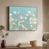 Stengels - Bloemen - Lucht - Wit Textielframe zwart klein -sfeer3