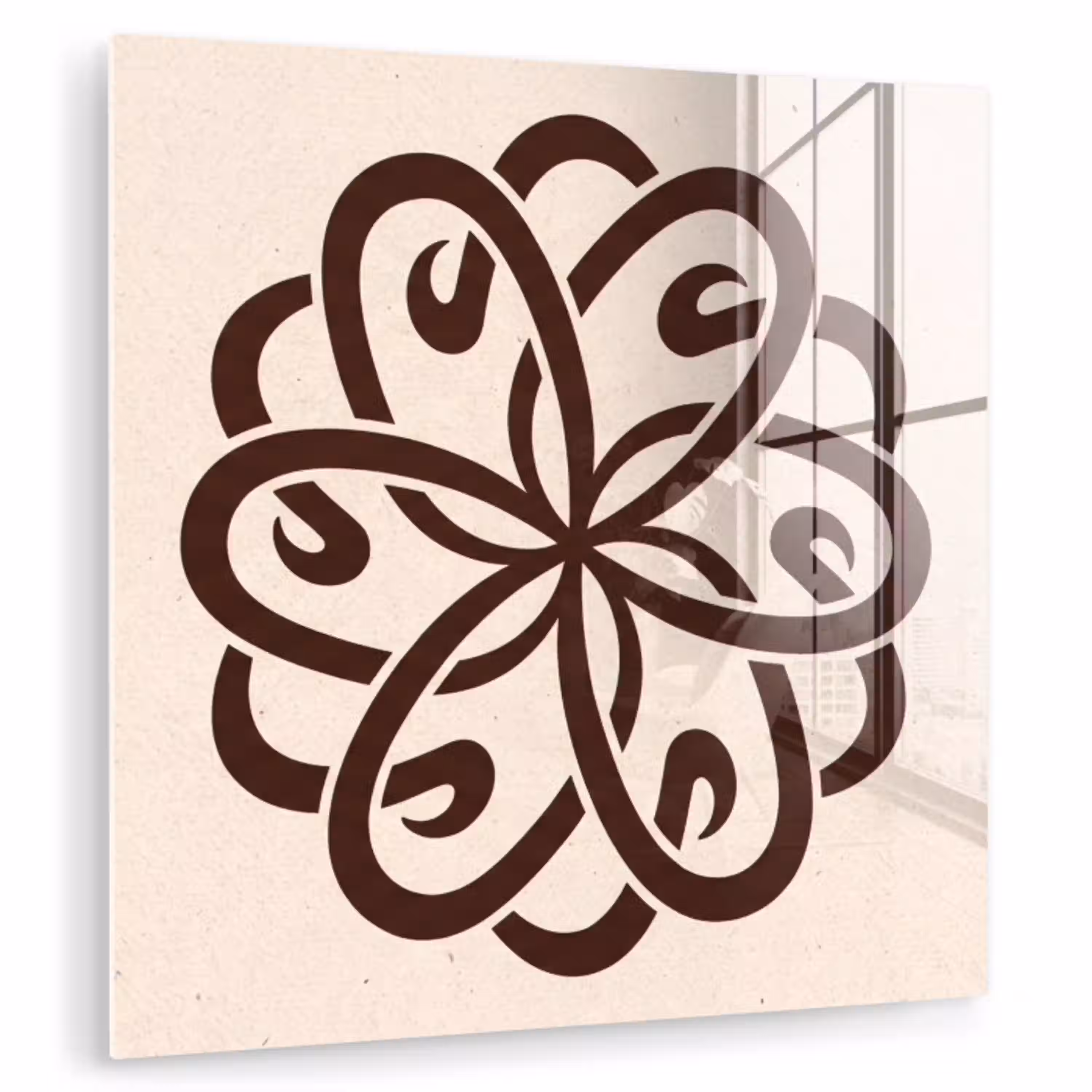 Patroon - Knoop - Abstract - Modern - Bruin plexiglas 5mm klein -zzzproduct_nieuw