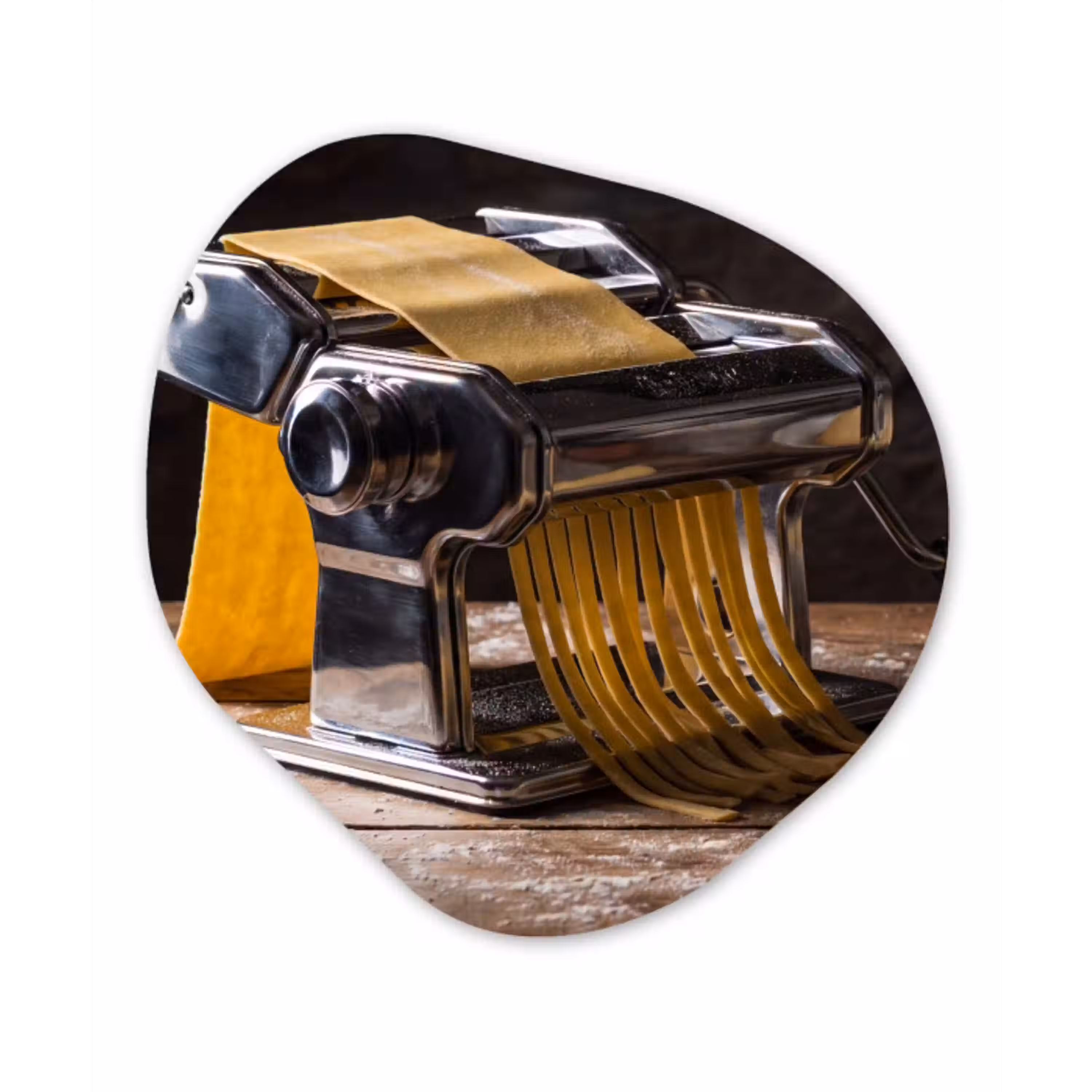 Pasta - Vers - Koken Wandcirkel Organisch Aluminium middel -3d