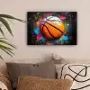 Graffiti - Basketbal - Verf - Sport canvas 2cm klein -sfeer1