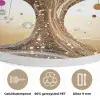 Levensboom - Goud - Kleurrijk - Abstract - Aesthetic Akoestische PET Vilt - Rond klein -closeup_NL