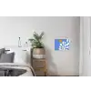 Minimalistisch - Organisch patroon - Blauw textielposter latten blank klein -woonkamer
