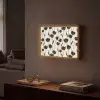 Tulpen - Patroon - Zwart Light Box met batterij (Wandlamp) middel 907 -sfeer1