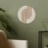 Symmetrische bocht - Koperkleurig Akoestische PET Vilt - Rond klein -sfeer2