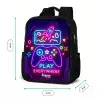 Neonillustratie met een controller Rugzak - Zwart middel -productfoto_formaten