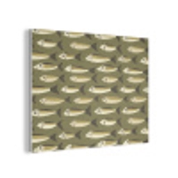Vis - Patroon - Groen PET vilt klein 837 -3d