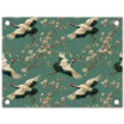 Kersenbloesem - Kraamvogels - Groen tuinposter los doek klein 239 -3d