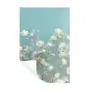 Stengels - Bloemen - Lucht - Wit Muursticker klein -3d