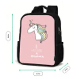 Quote - Meisjes - Eenhoorn - Roze - I was born a Unicorn Rugzak - Zwart middel -productfoto_formaten