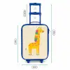 Giraffe - Dier - Kleurrijk Kinderkoffer - Blauw klein -productfoto_formaten