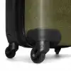 Lederen look khaki groen NBS - Handbagage koffer - Volwassenen Unisex middel -wiel