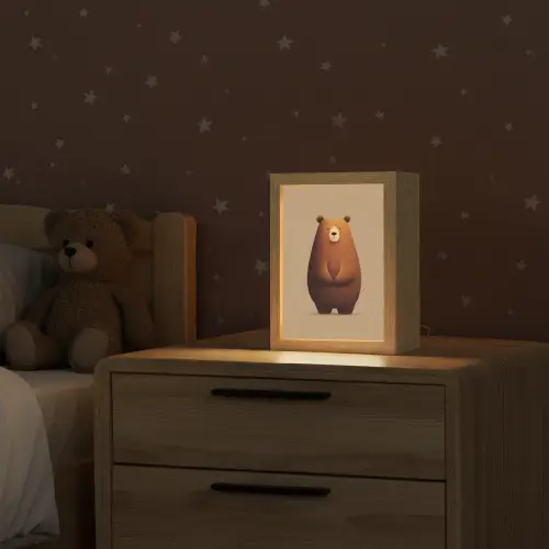 Beer - Minimalistisch - Bruin Light Box met kabel klein -sfeer1_kind