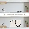 Roze - Minimalisme - Design keuken achterwand spatscherm klein -voor_na_NL