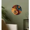 Silhouetten - Abstract - Zon - Maan Wandcirkel behangsticker klein -sfeer2
