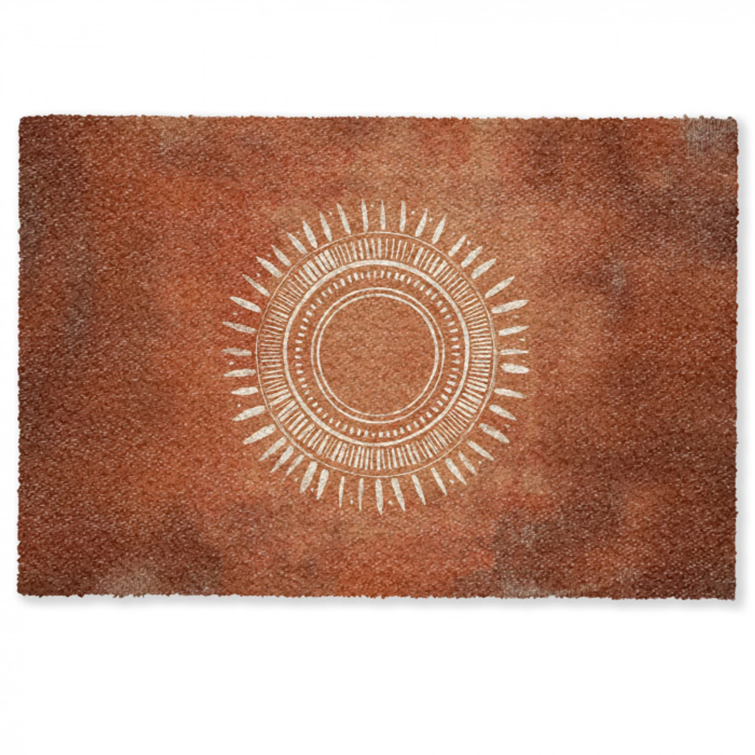 Abstract - Lijnen - Zonnestralen - Roodbruin Deurmat klein -zkaufland3d