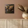 Wereldkaart -  Hout - Mozaïek aluminium wit klein -sfeer4