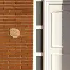 Licht hout - Klassiek Naambord Organisch klein -sfeer3