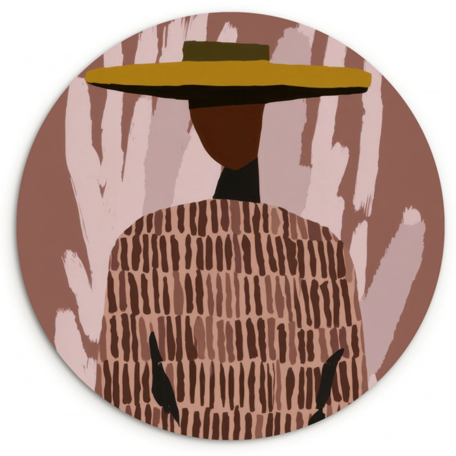 Abstract - Figuur - Illustratie - Hoed Wandcirkel kunststof plaat 5mm dik klein -3d