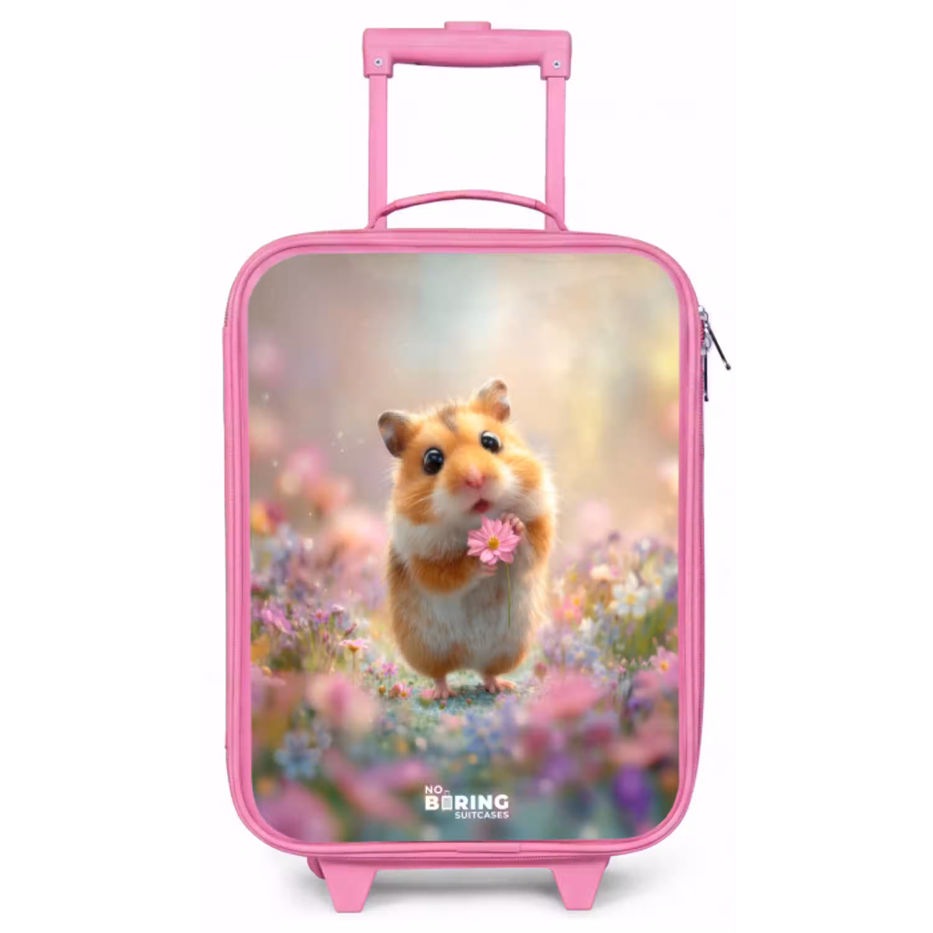 Hamster - Bloem - Natuur - Dier Kinderkoffer - Roze klein -zz3dotto