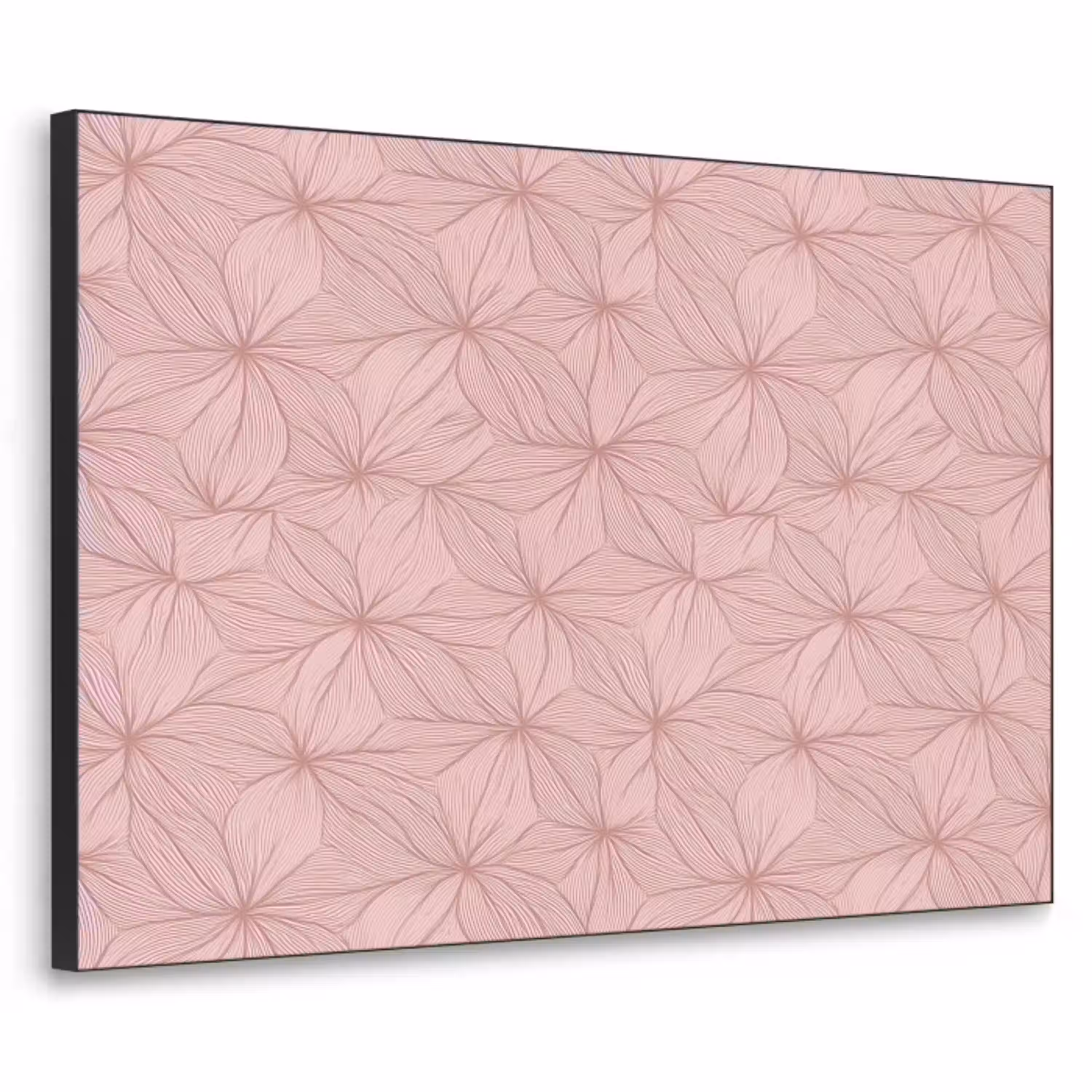 oederroze - Bloemen - Reliëf - Textuur Textielframe zwart klein 947 -3d