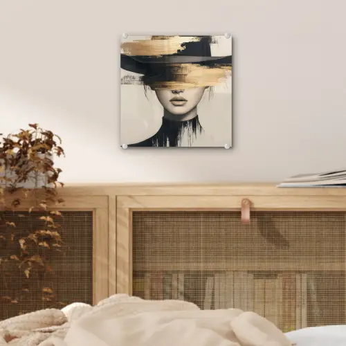 Vrouw - Hoed - Verf plexiglas 5mm klein -sfeer4