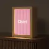 Gestreept - Roze - Chéri Light Box met kabel (Tafellamp) klein -z3d_website