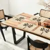 Bladeren - Gestreept - Stengel - Beige Placemat vinyl groot -zzsfeer4_Kitchenyeah-website