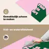 Groen - Teskt - This is art - Roze Inductie beschemer met haakjes klein -ky-schoon-nl