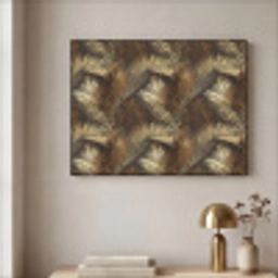 Tropisch - Bladeren - Goud Textielframe zwart klein 947 -sfeer2