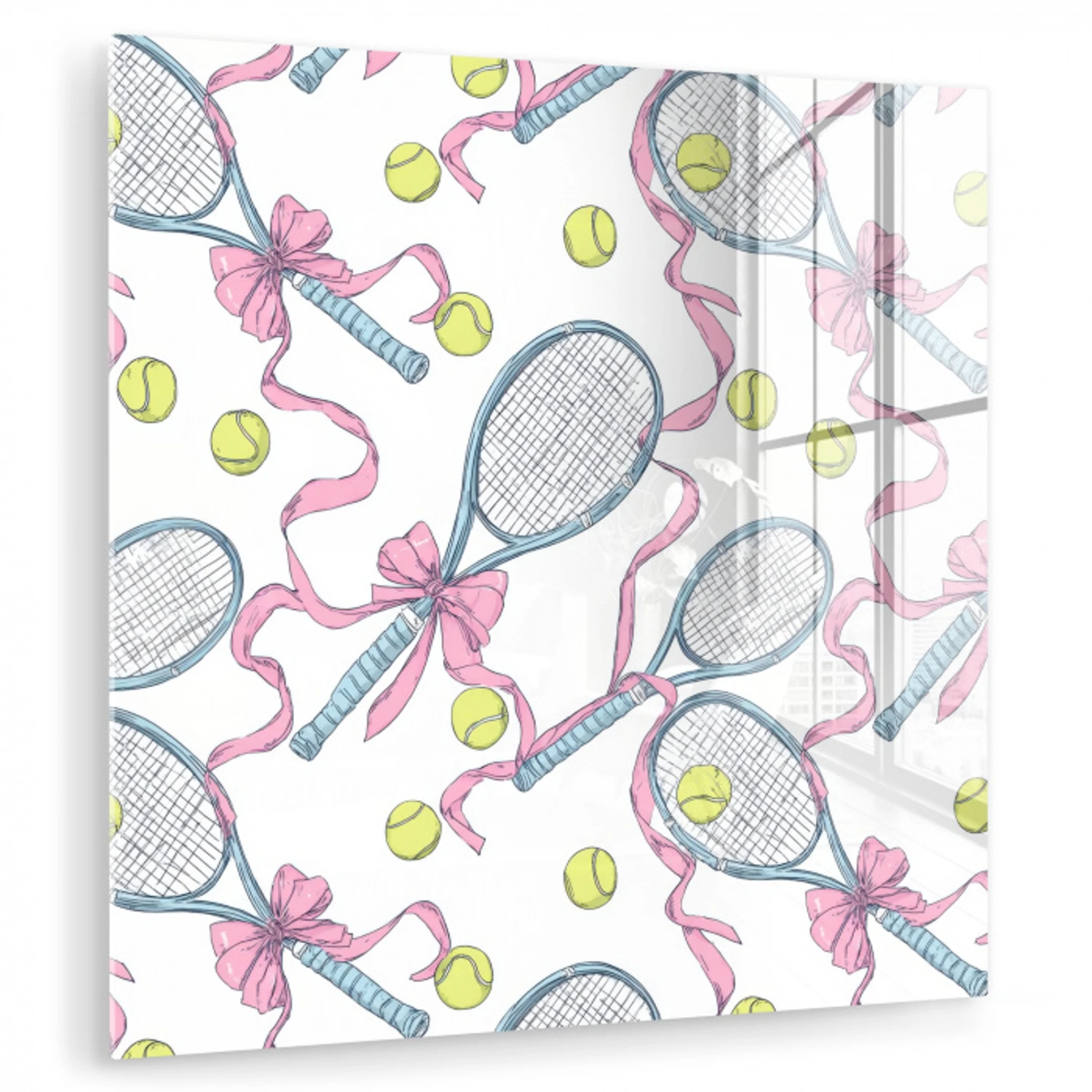Tennis - Strikken - Kleurrijk plexiglas 5mm klein 11 -zzzproduct_nieuw