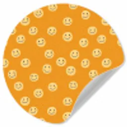 Smileys - Retro - Heel Wandcirkel behangsticker klein 186 -3d