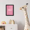 Gestreept - Roze - Chéri fotolijst zwart zonder passe partout klein -usfeer4_kinderkamer