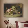 Fruit - Stilleven met druiven - Oude meesters Textielframe zwart klein -sfeer1