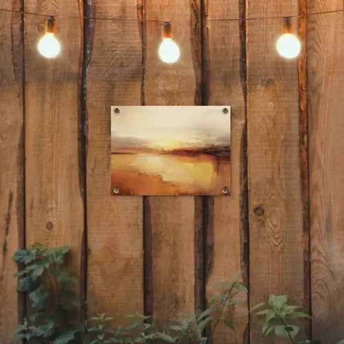 Abstract - Bruin - Modern - Herfst kleuren tuinposter los doek klein -sfeer1