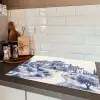 Rustiek - Landgoed - Blauw Inductie beschermer vinyl 3mm klein -sfeer3