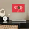 Star girl - Rood - Panter - Ster poster papier klein -sfeer1
