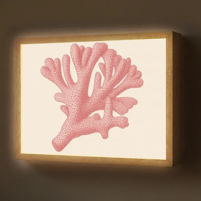 Koraal - Stipjes - Roze Light Box met batterij (Wandlamp) middel -z3d_website