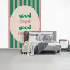 Gestreept - Quote - Ovaal - Roze fotobehang vinyl groot -slaapkamer