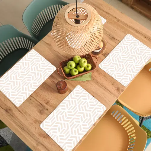 Beige - Geometrie - Patronen - Abstract Placemat vinyl groot 368 -zzsfeer5_Kitchenyeah-website