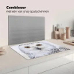 Sneeuwuil - Oog - Wildlife - Wit Inductie beschermer vinyl 3mm klein -wsfeer7_website